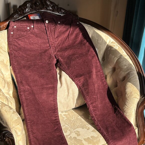 Merlot Levi's performance 511 Men's straight cut cords 32" x 32" - Picture 1 of 4